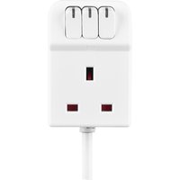 Masterplug 3 Socket 13 Amp Extension Lead White SWG3210C-MP