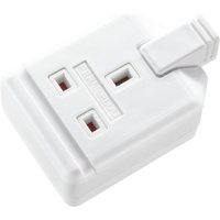 Masterplug Rubber Extension Socket White ELS13W-01