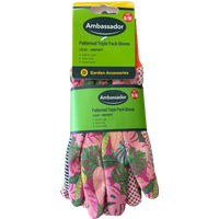 Ambassador Patterned Triple Pack Gloves AMBPMTP
