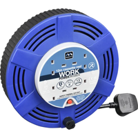 Masterplug 4 Socket 12m 13A Large Cassette Reel (Blue) LCT1213/4BL-MP
