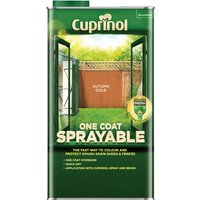 Cuprinol One Coat Sprayable Fence Treatment Autumn Gold 5 litre 5355969