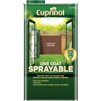 Cuprinol One Coat Sprayable Fence Treatment Harvest Brown 5 litre 5355973