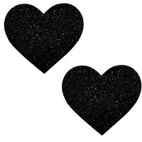 Black Malice Glitter I Heart U Nipztix Pasties