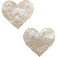Nude Toffee Lace I Heart U Pasties