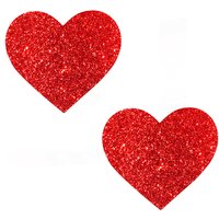 Ravish Me Red Glitter I Heart U Nipztix Pasties