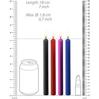 Teasing Wax Candles Large - Mixed Colors - 4-Pack