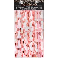 Glitterati Penis Foil Curtain - Rose Gold
