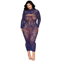 Bodystocking Gown and Shrug Dmnd - Queen - Eclipse