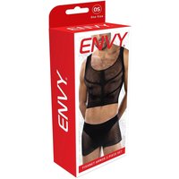 Fishnet Armor 2 Piece Set - Os - Black