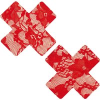 Red Lace X Nipple Cover Pasties