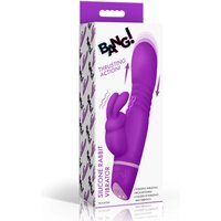 Thrusting Silicone Rabbit Vibrator - Purple