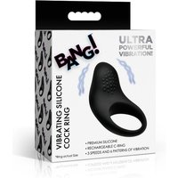 Vibrating Silicone Cock Ring - Black