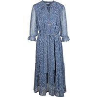 Frogbox • blauwe midi jurk • S (36)