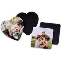 Personalised Square & Heart Shaped Photo Magnets | Available In Sets Of 10 | Perfect For Gifting