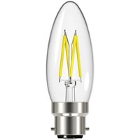 Energizer S12855 B22 Dimmable Candle Filament LED Bulb Warm White 4W