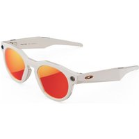 OAKLEY Meta HSTN Glasses - Warm Grey, Prizm Ruby