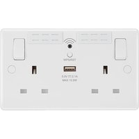 BG ELECTRICAL 822UWR Double Wall Socket with WiFi Extender & USB - White