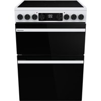 Hisense Hi6 Max HDCEC6C20W 60cm Wide Double Oven Electric Cooker with Ceramic Hob - White - A Rated