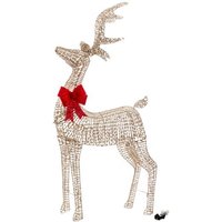 SMART GARDEN Glitter Twist Light Up Christmas Reindeer - 95 cm, Gold
