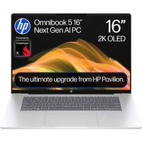 HP OmniBook 5 NGAI 16" Laptop - Snapdragon X, 256 GB SSD, Silver