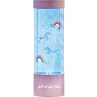 GLOBAL GIZMOS Magical Unicorn & Rainbow Bubble Lamp - Rose Gold