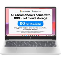 HP 15a-nb0503sa 15.6" Refurbished Chromebook - Intel® N100, 128 GB UFS, Silver (Very Good Condition)