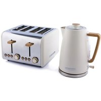 HAMILTON BEACH Scandi Breakfast Jug Kettle & 4-Slice Toaster Bundle - Cream