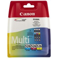 CANON CLI-526 Cyan, Magenta & Yellow Ink Cartridges - Multipack