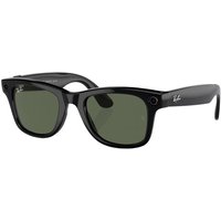 RAY-BAN Meta Wayfarer (Large) Smart Glasses - Shiny Black, G15 Green