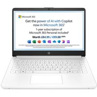 HP 14-dq6500sa 14" Laptop - Intel® N150, 128 GB UFS, White