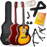 3RD AVENUE Full Size 4/4 Acoustic Guitar Ultimate Bundle - Sunburst
