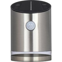 LUCECO Guardian Outdoor Solar LED Wall Light with PIR Motion Sensor - Steel