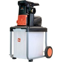 Yard Force 2800W Electric Quiet Crushing Garden Shredder, 45Mm Cutting Capacity, 60L Collection Box - Er U45, Orange