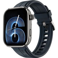 NOISE ColorFit Pro 6 Max Smart Watch - Titanium with Blue Silicone Band