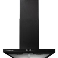 Russell Hobbs RHTCH600B1B 60cm Chimney Cooker Hood for Ducted/Recirculating Ventilation - Black