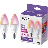 WIZ Colour Smart Candle Light Bulb - E14, Twin Pack