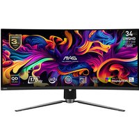 MSI MAG 341CQP QD Ultra Wide Quad HD 34” Curved OLED Gaming Monitor - Black