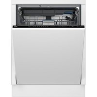 Beko PowerIntense™ BDIN38550WP Wifi Connected Fully Integrated Full Size Dishwasher - Silver Control Panel with Fixed Door Hinge Kit - B Rated