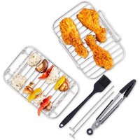 TOWER T843096 8-piece Air Fryer Accessories Set - Silver & Black