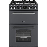 Belling 60cm wide Double Oven Dual Fuel Farmhouse 60DF Mini Range Cooker - Anthracite - A Rated