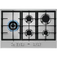 AEG HGB75500SM Black, Stainless steel Built-in 56 cm Gas 5 zone(s) Uk Moulded, 40x560x480 mm, G20 (2H) 20 mbar
