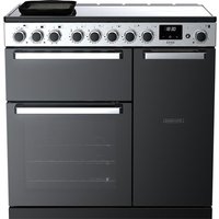 RANGEMASTER Edge Deluxe EDDL90EIGBLK/CM1 90 cm Electric Induction Range Cooker - Black & Chrome
