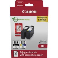 CANON PG-585XL/CL-586XL Ink Cartridges & Photo Paper Value Pack
