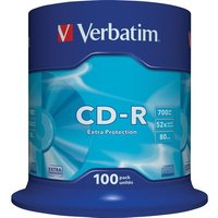 VERBATIM 52x CD-R Blank CDs - Pack of 100