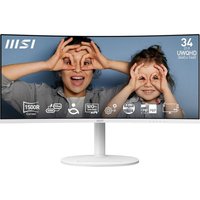 MSI Modern MD342CQPW Wide Quad HD 34" Curved VA LCD Monitor - White