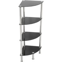 Click to view product details and reviews for Avf S64 A 4 Tier Corner Shelving Unit Black Chrome. Click to view product details and reviews for Avf S64 A 4 Tier Corner Shelving Unit Black Chrome.