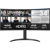 LG UltraWide 34WR55QK-B.AEK Quad HD 34" Curved VA LCD Monitor - Black