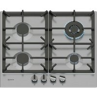 Neff T26CIH8N0 hob Black, Stainless steel Built-in 60 cm Gas 4 zone(s) 4 cooking zones, 1000W, 2 x 1750W, 3500W, 8000 W, 51.5x582x520 mm