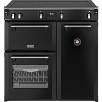 Stoves Richmond 90Ei TCH 90cm wide Electric Range Cooker with Induction Hob - Black - A/A/A Rated