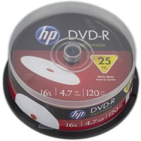 HP 16x Speed DVD-R Blank DVDs - Pack of 25